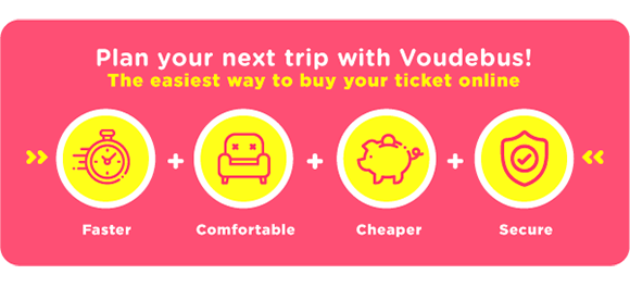 Plan your next trip with Voudebus!